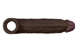 Shaft F 6.9 Inch Liquid Silicone Sleeve Mahogany