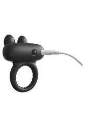 Ramrod Rabbit Vibrating Cockring Black