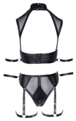 Cottelli Bra Set Bondage with Straps - Black