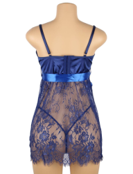 Eyelash Trim Lace Babydoll