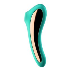 Satisfyer - Dual Kiss Insertable Air Pulse Vibrator Green
