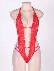 Erotic Rd Teddy With Rhinestone