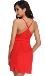 Deep V-neck Modal Nightdress with G String