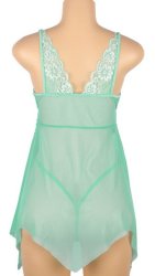 Lace Babydoll Set Green