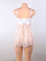 Eyelash Trim Lace Babydoll