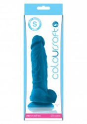 Colours Pleasure Soft Dildo 5 inch Blue