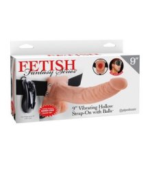 9in. Vibrating Hollow Strap-On