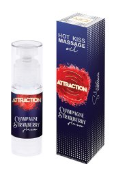 Mai Attraction Hot Kiss Massage Oil Champagne Strawberry Flavor