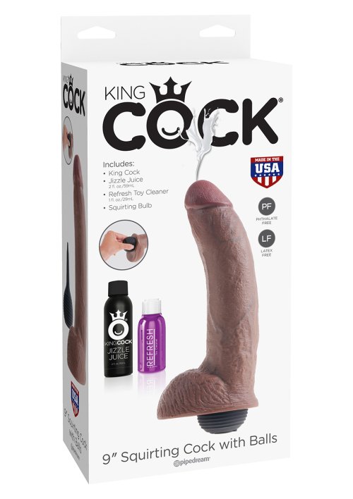 Kc 9 Inch Squirting Cock Brown