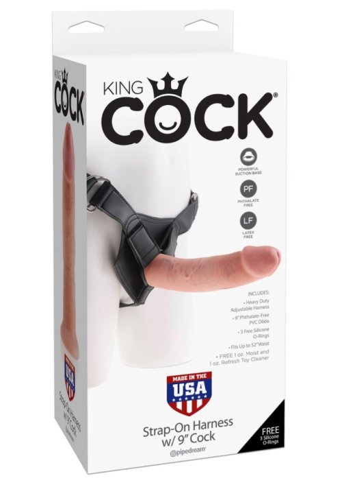 KC Strap-On Harness 9 Inch Cock