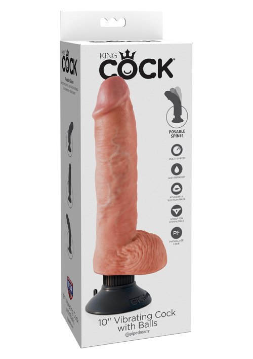 Pipedream King Cock With Balls Flesh 10 Inch