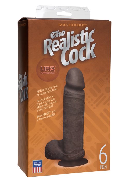 The Realistic Cock Ur3 6 Inch Black
