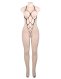  Halter Neck Black Lace Bodystocking - M 