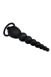 A&E Vibrating Silicone Anal Beads Black