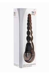 A&E Vibrating Silicone Anal Beads Black