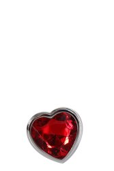 A&E  Red Heart Gem Anal Plug Small