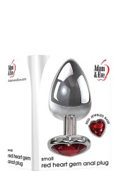 A&E  Red Heart Gem Anal Plug Small