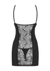 Heartina Chemise & Thong Black