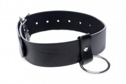 Black Vegan Collar With Ring