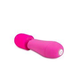 Rose - Petite Wand Vibrator With Attachments - Pink