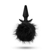 Temptasia - Bunny Tail Pom Anal Plug - Black