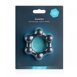 Hexagon Cockring With Steel Balls