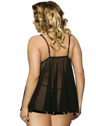 Melody Svart Babydoll Set