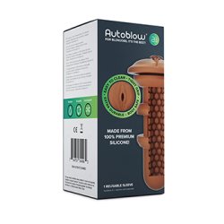 Autoblow - A.I. Silicone Vagina Sleeve Brown