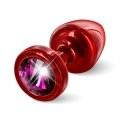  Diogol - Anni Butt Plug Round 25 mm Red & Pink 