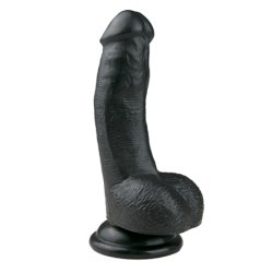 Realistisk Svart Dildo -15 cm