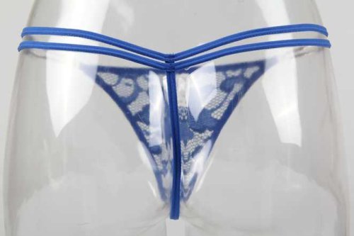 Diamond Charm Blue Lace G String