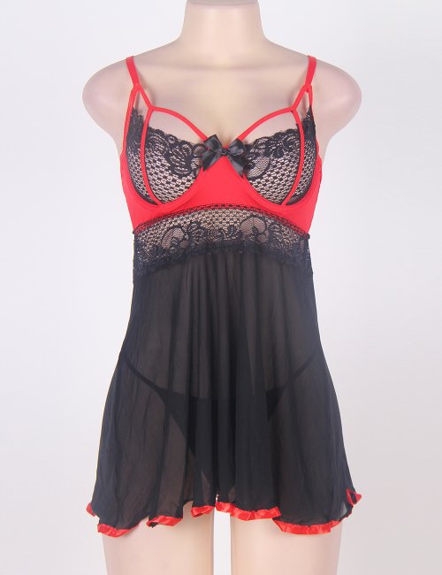 Stylish Floral Lace Nightdress