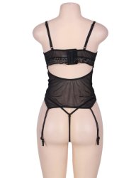 Elegant Black Mesh Babydoll