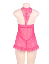 Mesh Babydoll Pink Set