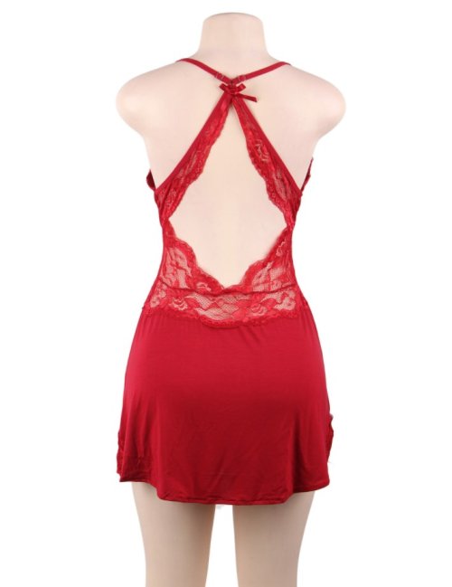 Lace Babydoll Red