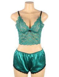 Lace Trim Sets Green