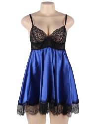 Eyelash Lace Stitching Babydoll