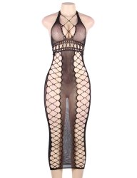 Fishnet Hollow Out Long Lingerie