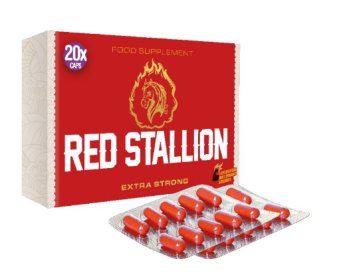  Red Stallion Extra Strong - 20 kaps-Erektionshjälp spara 12% 