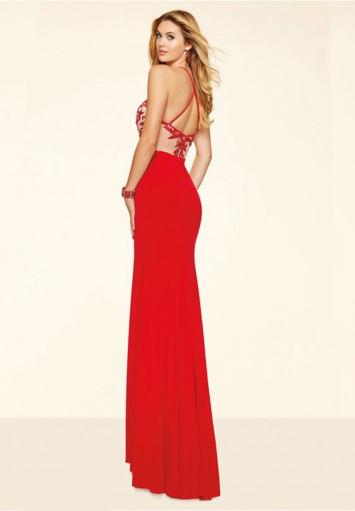 Trendy Red Embroidery Gorgeous Dress